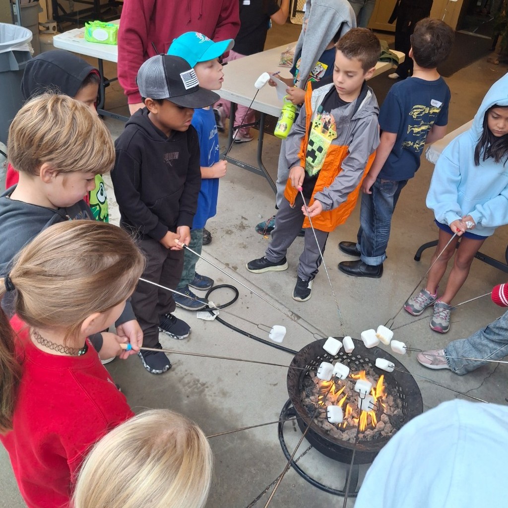 Kids roasting marshmallows
