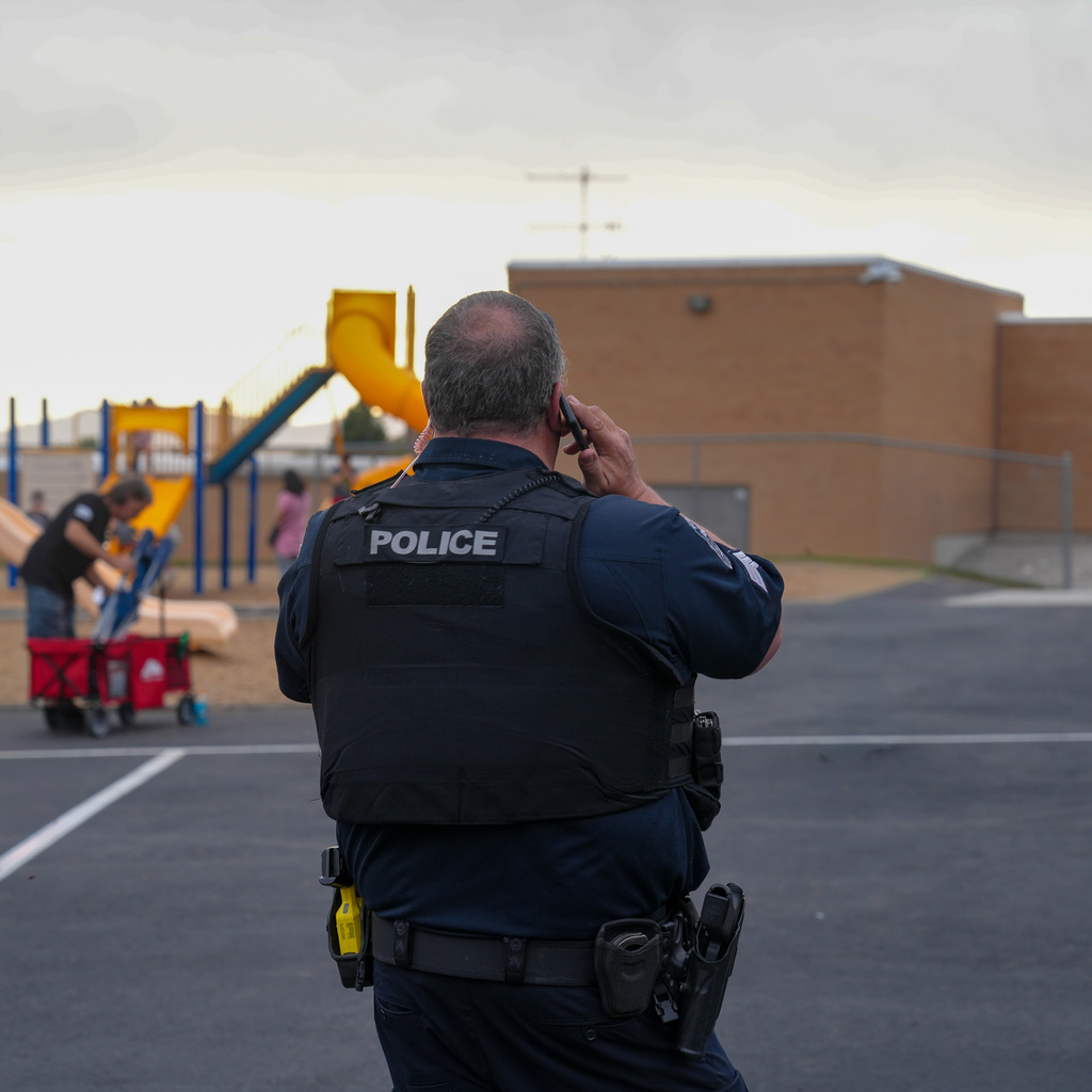 First responders and public at event.