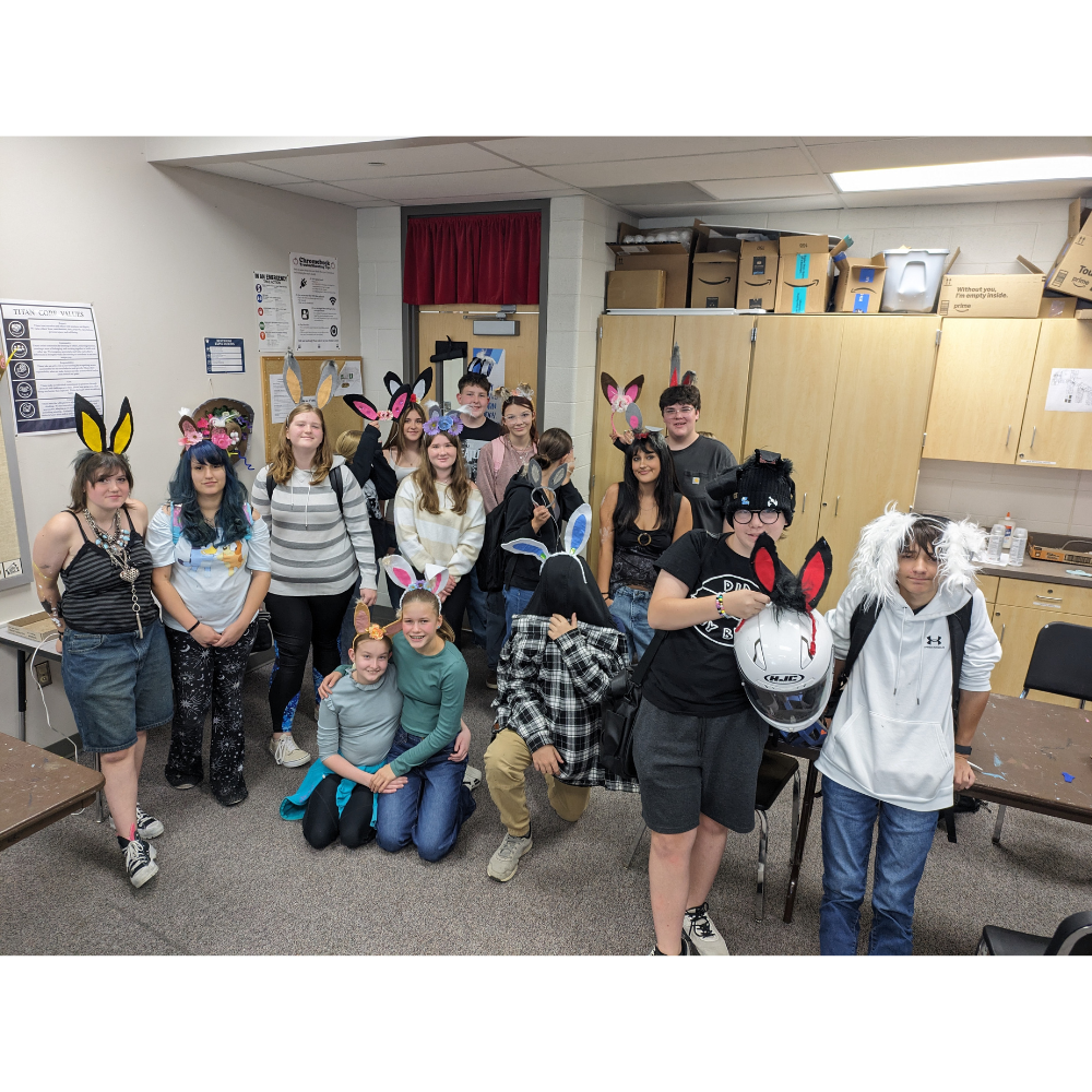 Theater design class, bunny ears project
