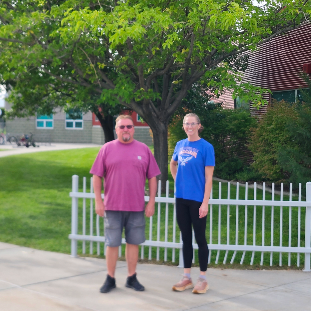 Picture of the Custodians at Freedom Elementary to celebrate Custodian appreciation day 