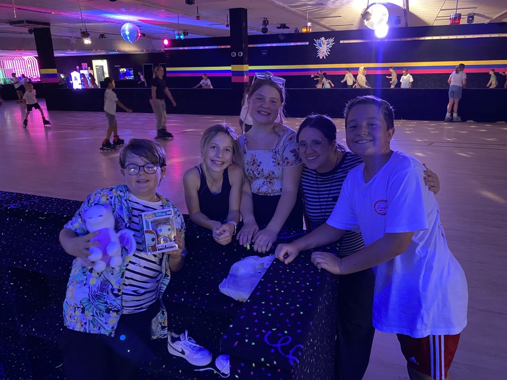 6th grade group picture at Neptune Skating center for their fun field trip. 