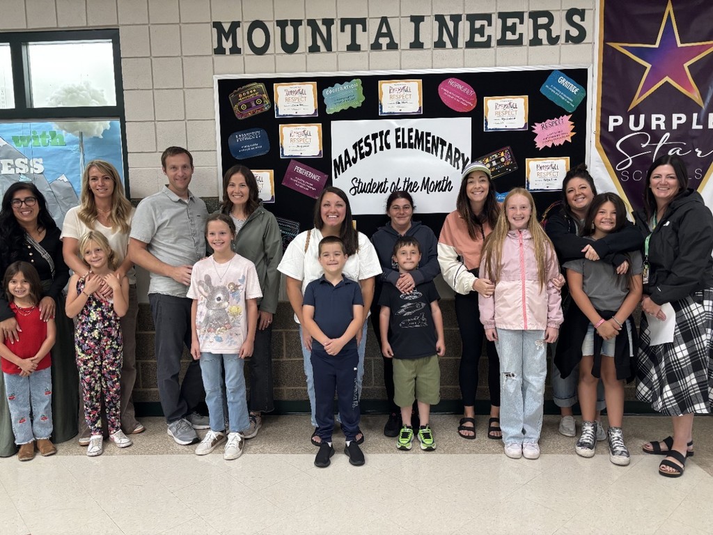 students of the month and family members
