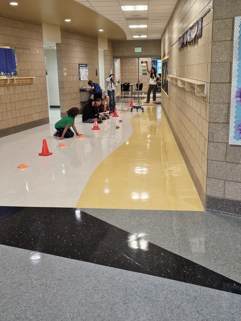 Students and teachers excited for their race with Starbase cars that they created. 