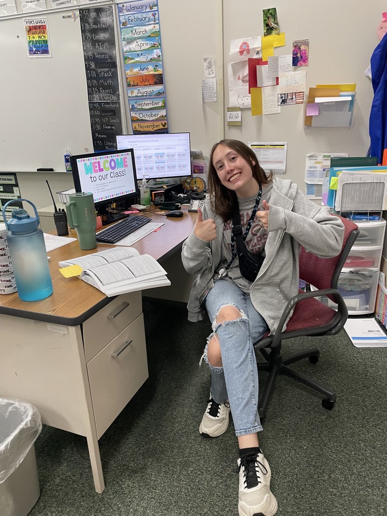 Ashley working on a social skills lesson.