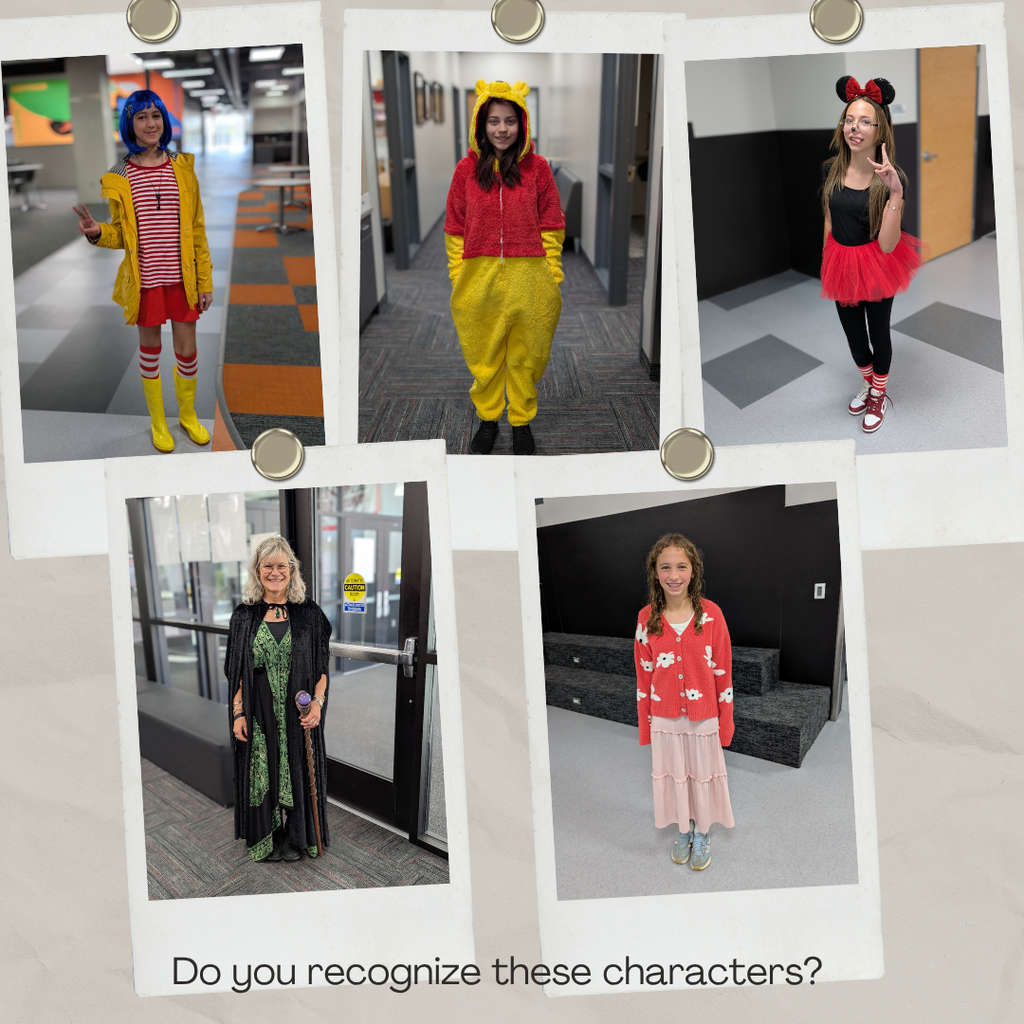 Photos of Literacy Week dress like your favorite ficitional character. Do you recognize these characters?