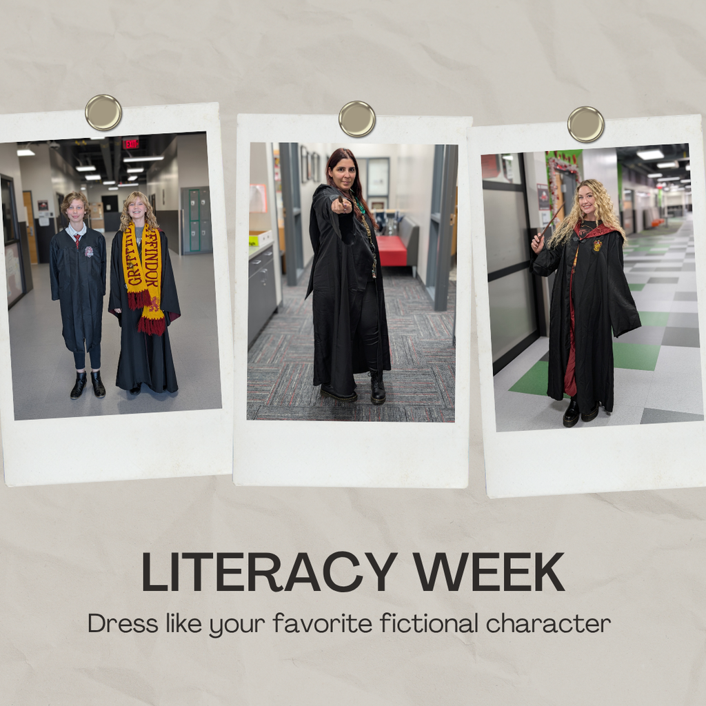 Photos of Literacy Week dress like your favorite ficitional character.