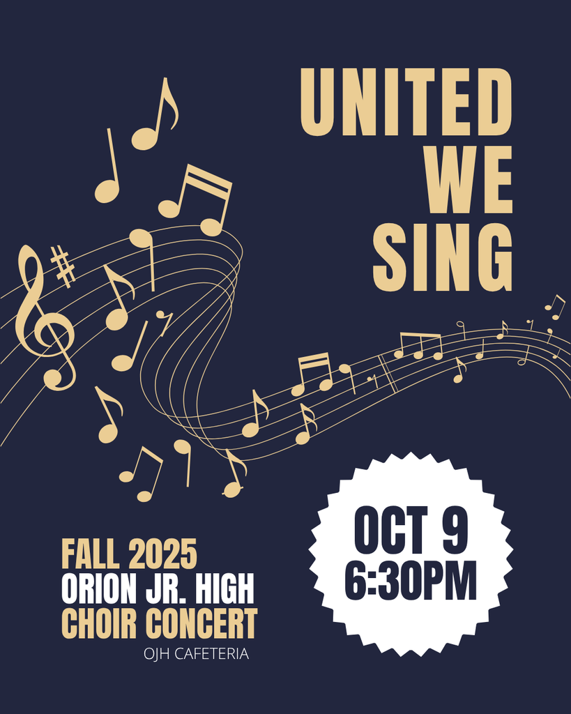 Orion Junior High School Choir Concert Flyer