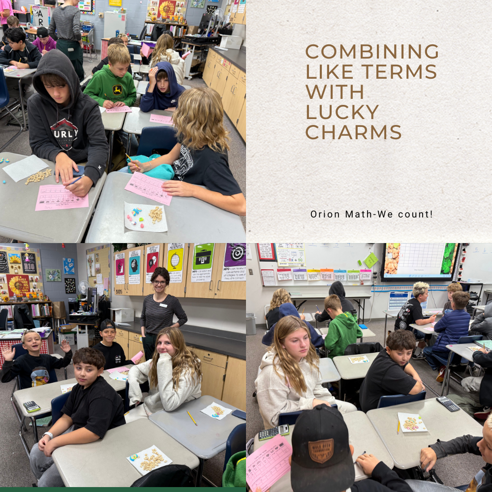 Combining Like Terms with Lucky Charms - Who said math couldn't be fun and delicious?  