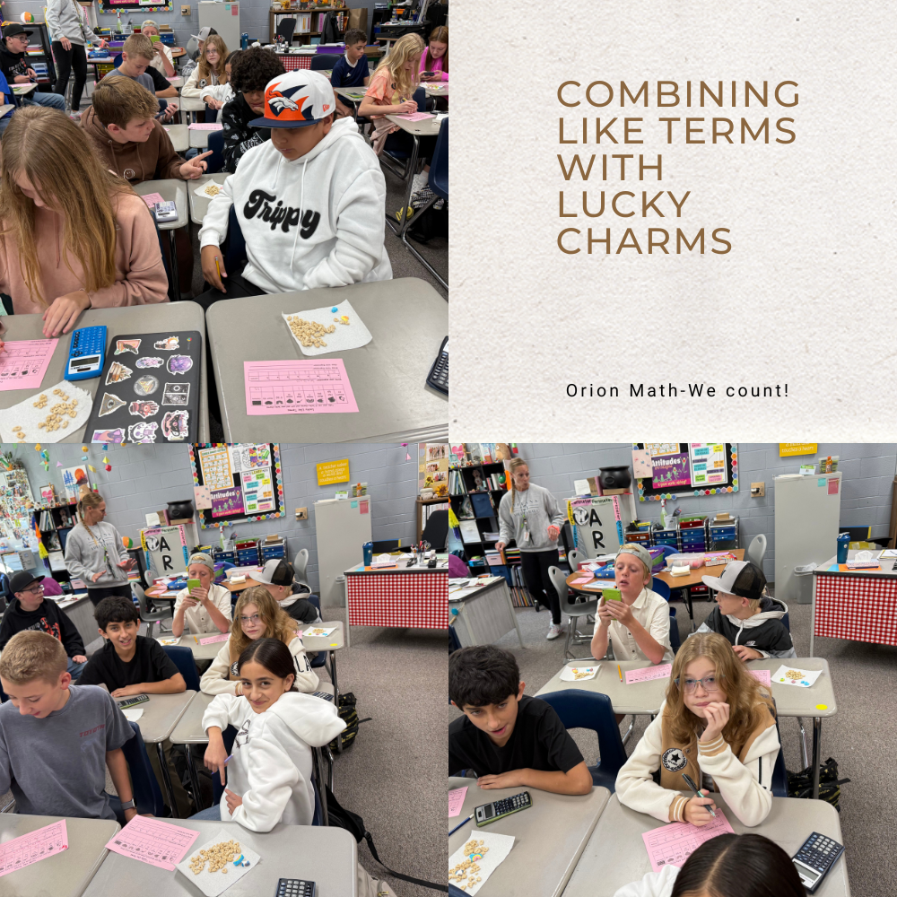 Combining Like Terms with Lucky Charms - Who said math couldn't be fun and delicious?  