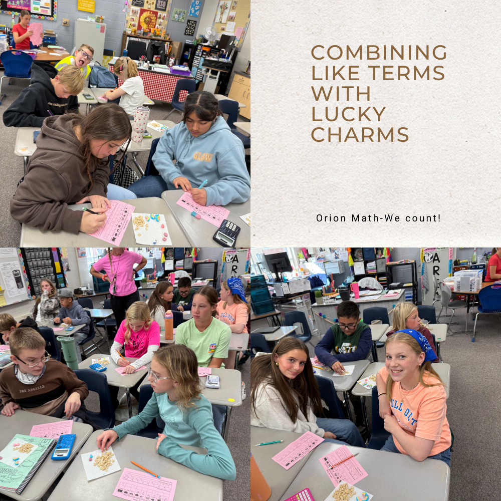 Combining Like Terms with Lucky Charms - Who said math couldn't be fun and delicious?  