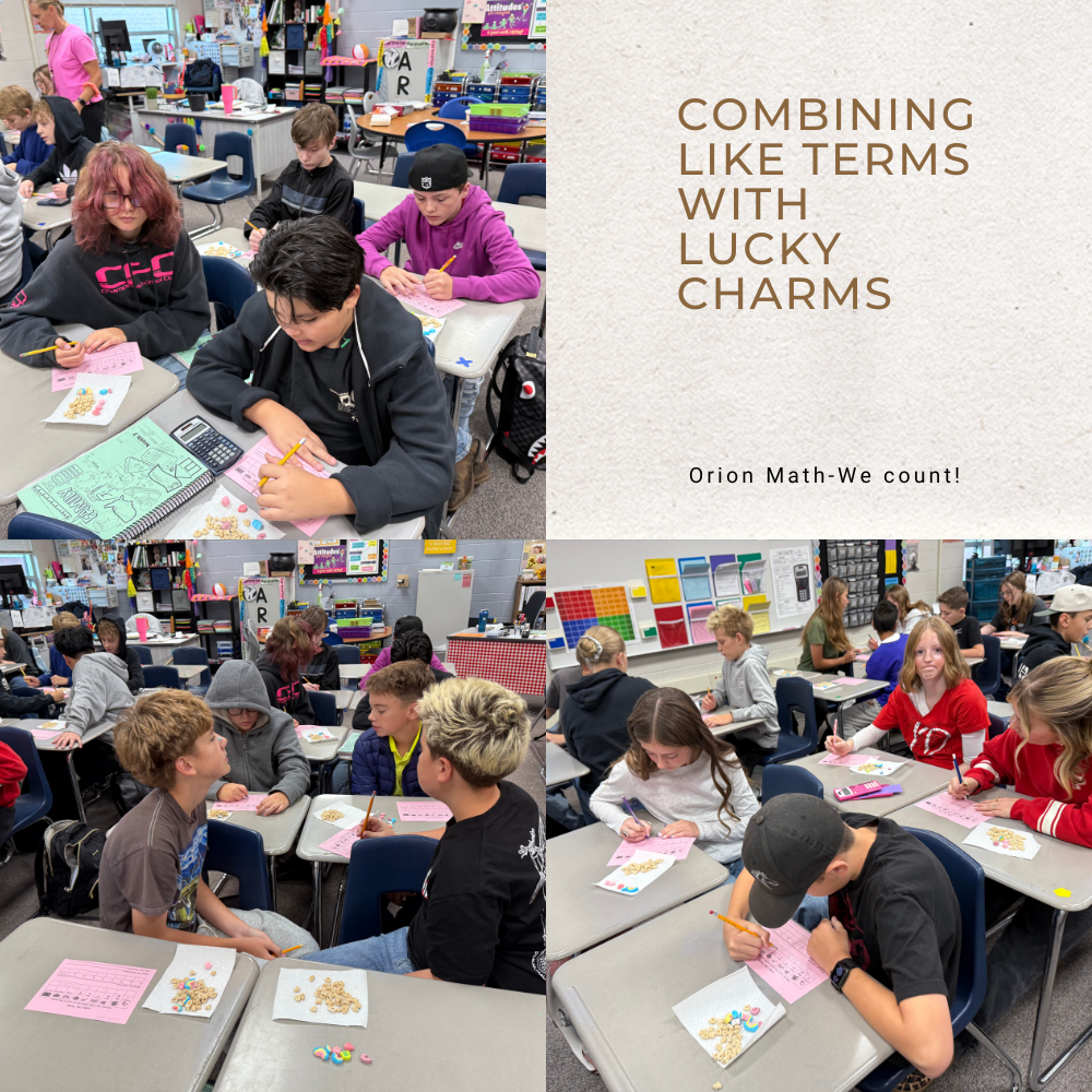 Combining Like Terms with Lucky Charms - Who said math couldn't be fun and delicious?  