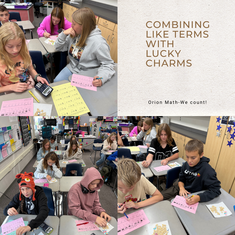 Combining Like Terms with Lucky Charms - Who said math couldn't be fun and delicious?  