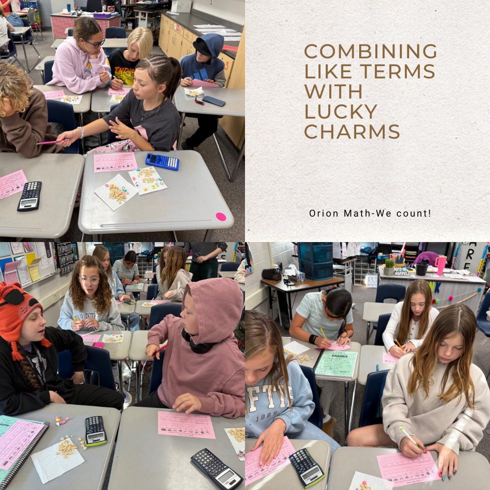 Combining Like Terms with Lucky Charms - Who said math couldn't be fun and delicious?  