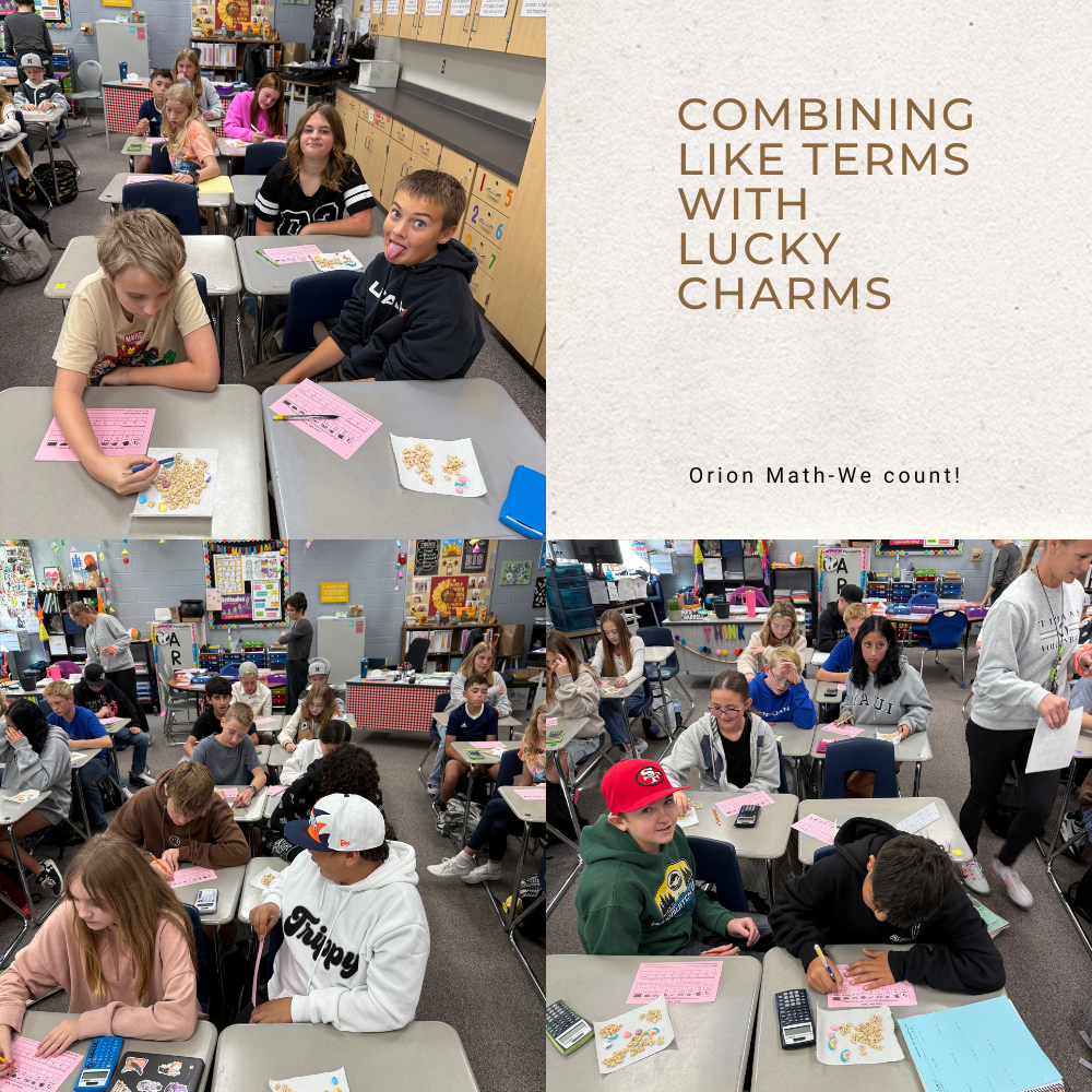 Combining Like Terms with Lucky Charms - Who said math couldn't be fun and delicious?  