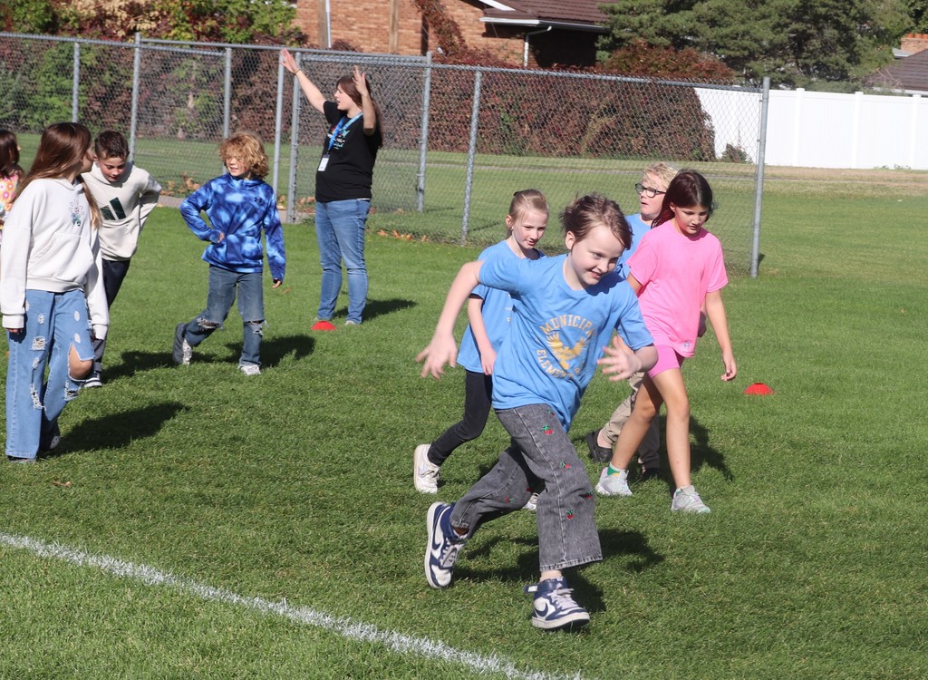 student at the fun run