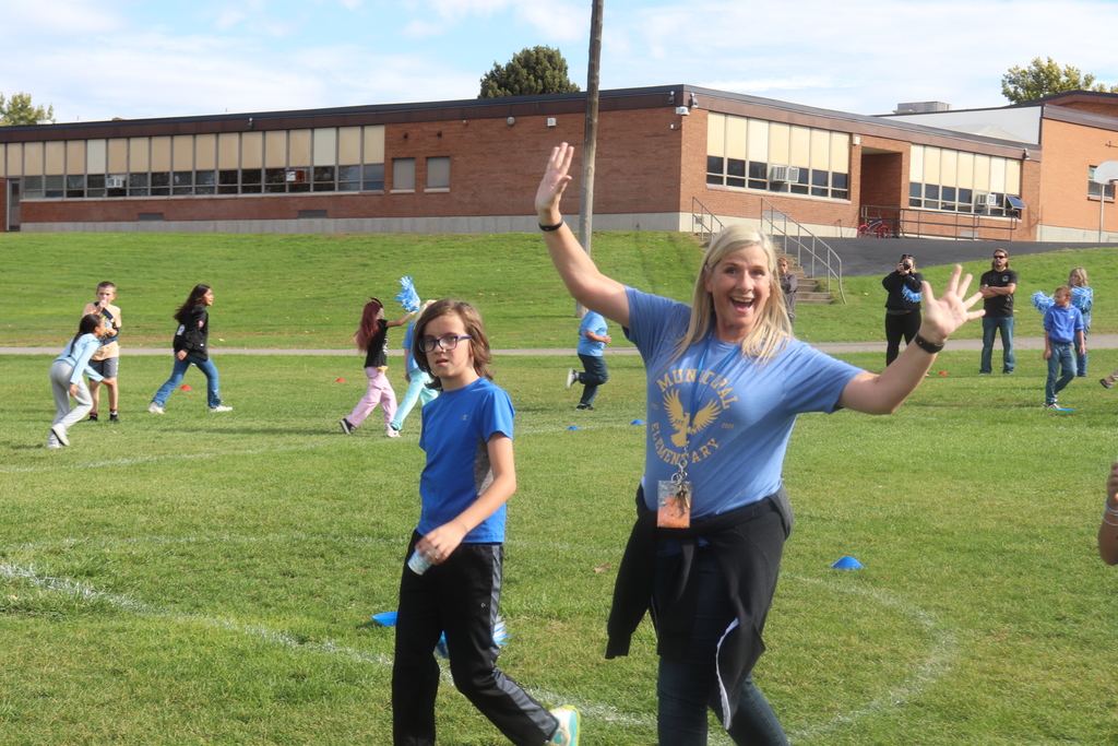 student at the fun run