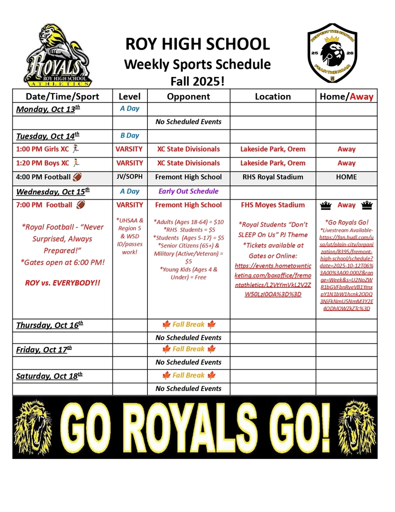sports schedule