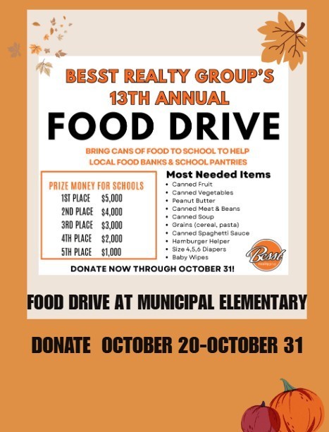 Besst Realty groups 13th annual food drive flyer and details