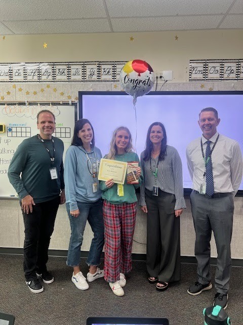 New Teacher of the Year Awarded to Mrs. Whicker!