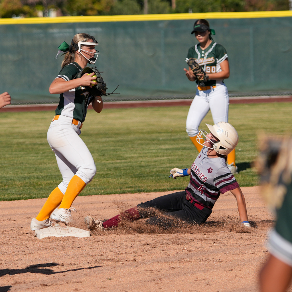 Girls softball players