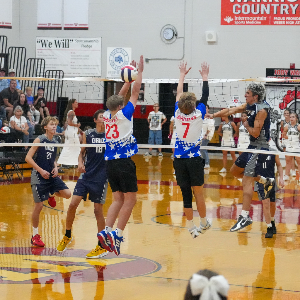 Junior high volleyball players