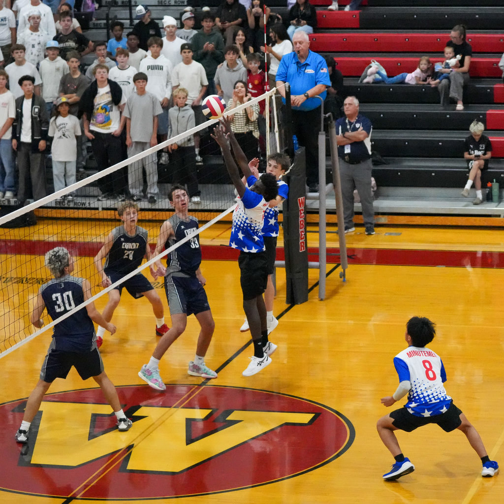 Junior high volleyball players
