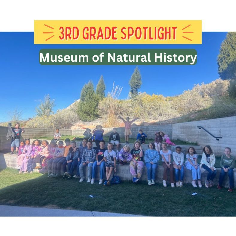 3rd grade spotlight: museum of natural history. kids sitting on grass