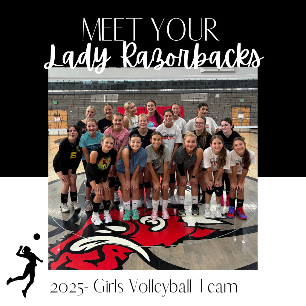 photograph Meet your Lady Razorbacks  2025 girls volleyball team