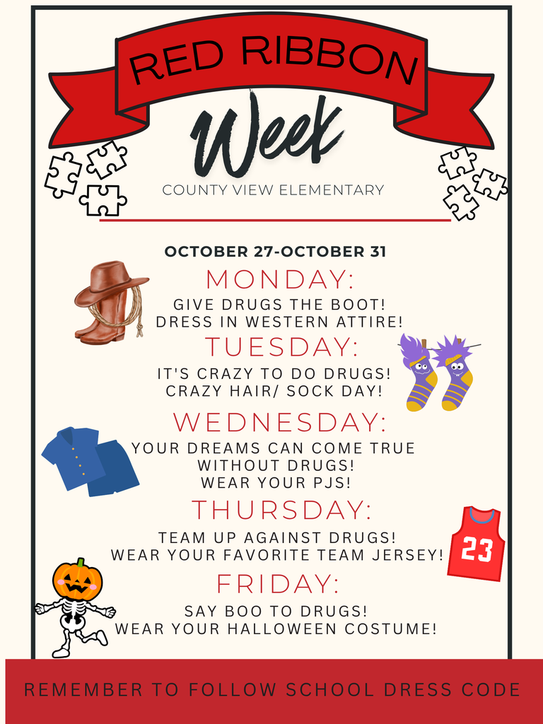 Red Ribbon Week October 27-October 31