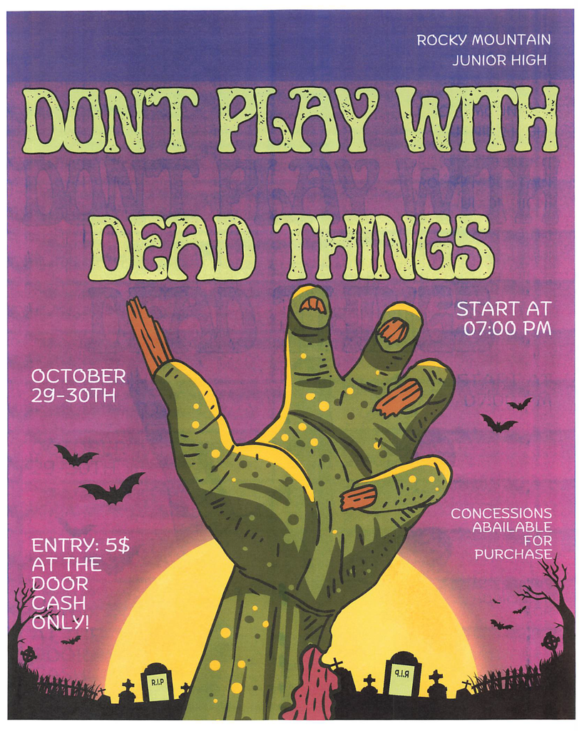 zombie hand with text