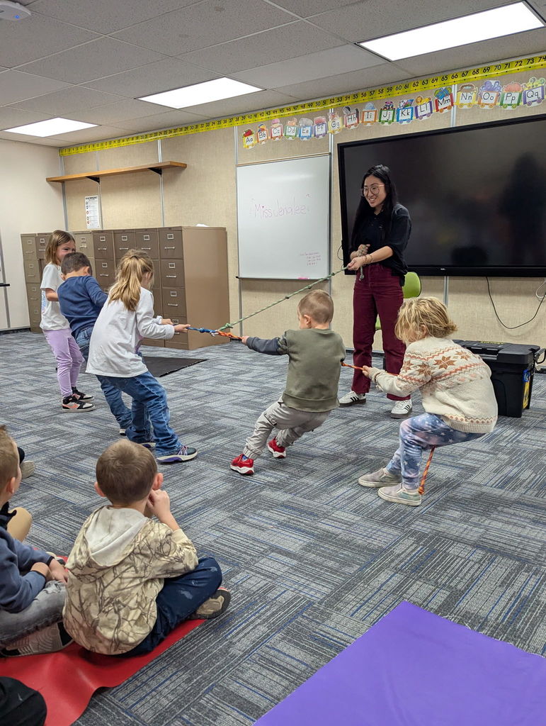 Students experimenting with push and pull