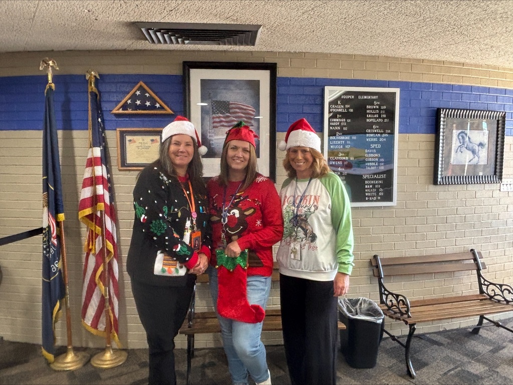 office staff in christmas attire