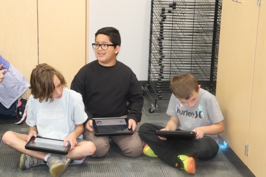 Students enjoying family night