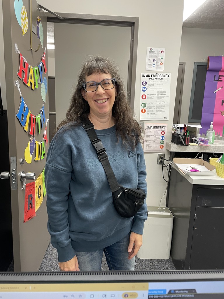 Emily coming to the office to create activities for Elementary. 