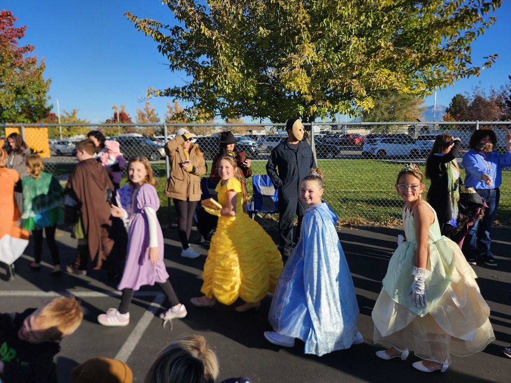 Princess club in the Halloween Costume Parade