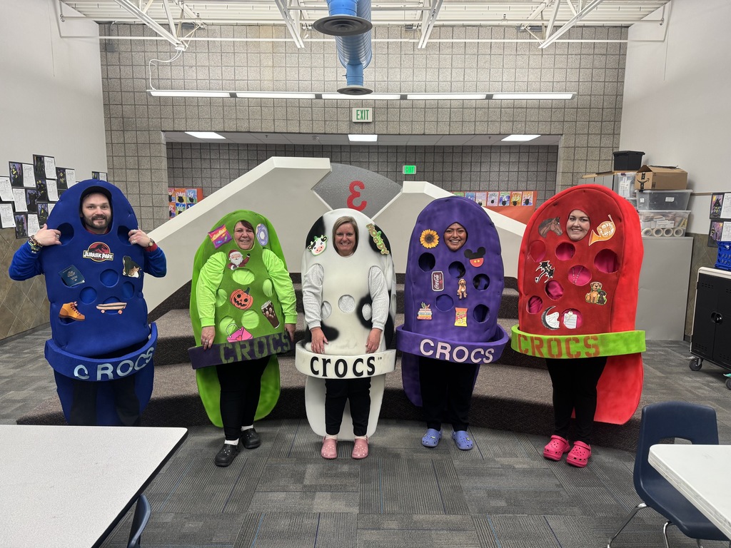 3rd Grade team as Crocs. What a fun group of people with croc charms and all