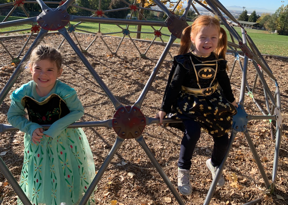 students playing on the playground