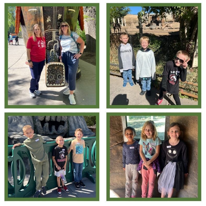 students at the zoo