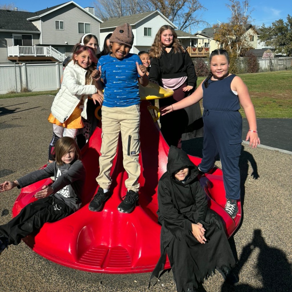 Kids on the playground ground toy.
