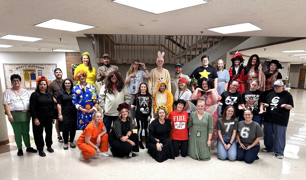 Staff dressed up for Halloween