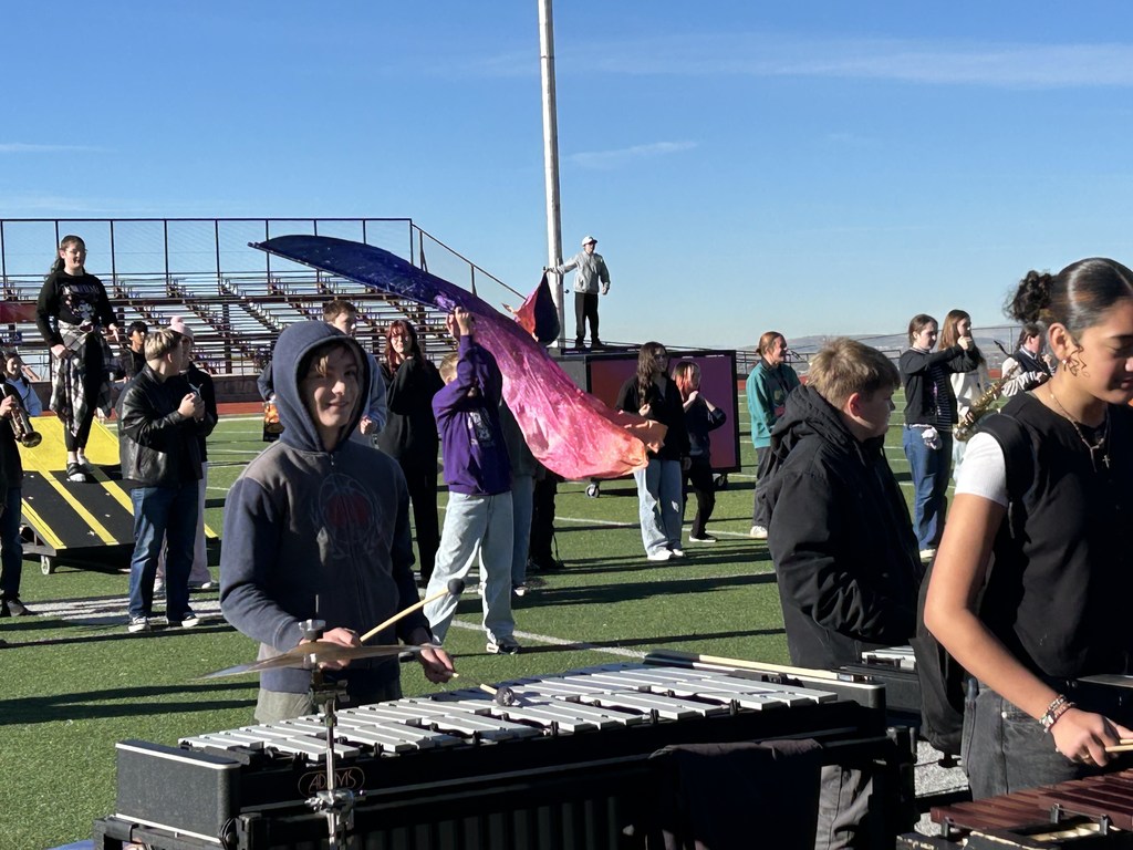 The district Marching Band, Mountain Star, performed at the Grand Opening of Trader Joe's! Some of Orion's own were there participating. 