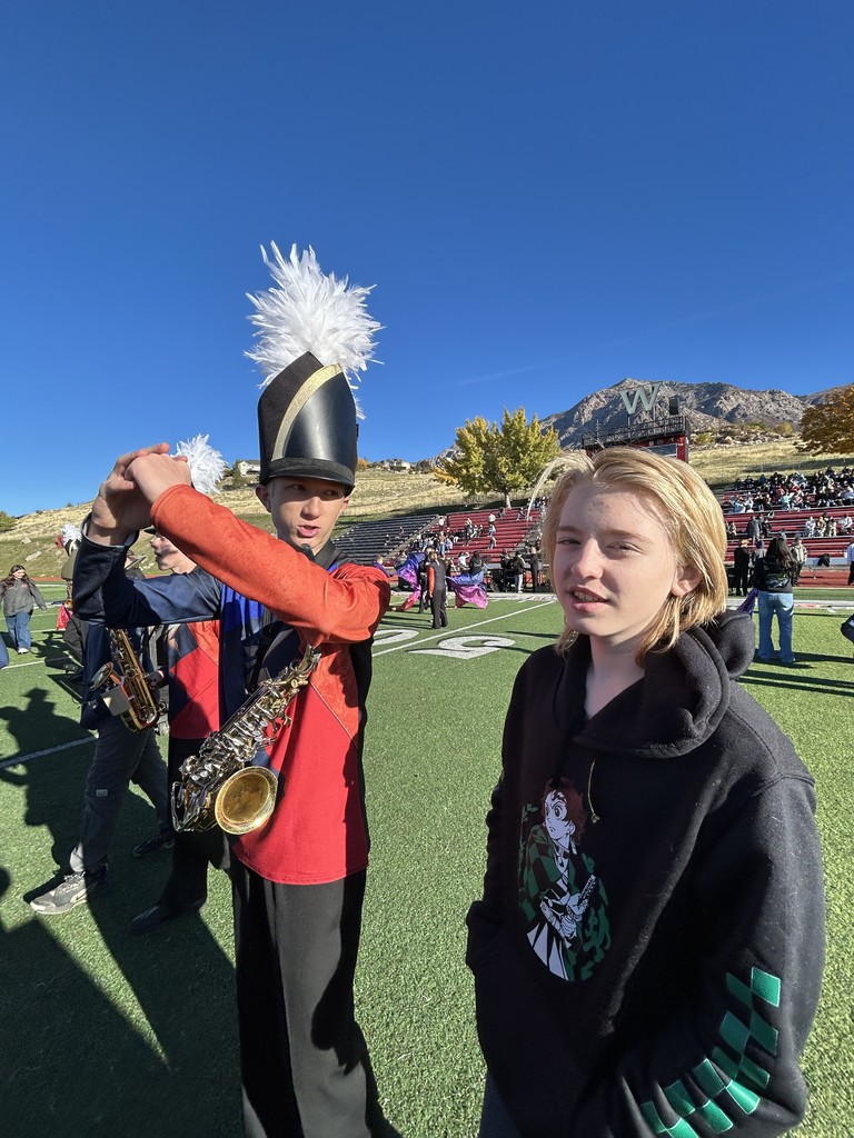 The district Marching Band, Mountain Star, performed at the Grand Opening of Trader Joe's! Some of Orion's own were there participating. 