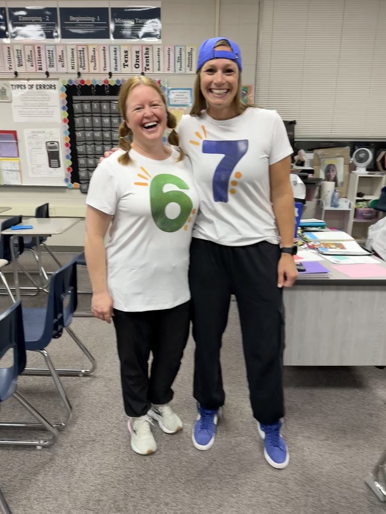 Sage & Scribe & "6  7"  Fun!!  We had a day where students got to take turns being the teacher or being the scribe - the one writing down what the "teacher" said.  It was great hearing them instruct each other and we loved hearing words we use.  We also celebrated Halloween with as much 6 & 7 math as we could come up with!  