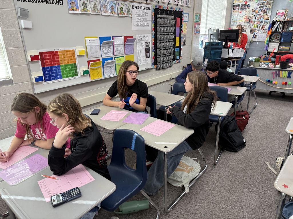 Sage & Scribe & "6  7"  Fun!!  We had a day where students got to take turns being the teacher or being the scribe - the one writing down what the "teacher" said.  It was great hearing them instruct each other and we loved hearing words we use.  We also celebrated Halloween with as much 6 & 7 math as we could come up with!  