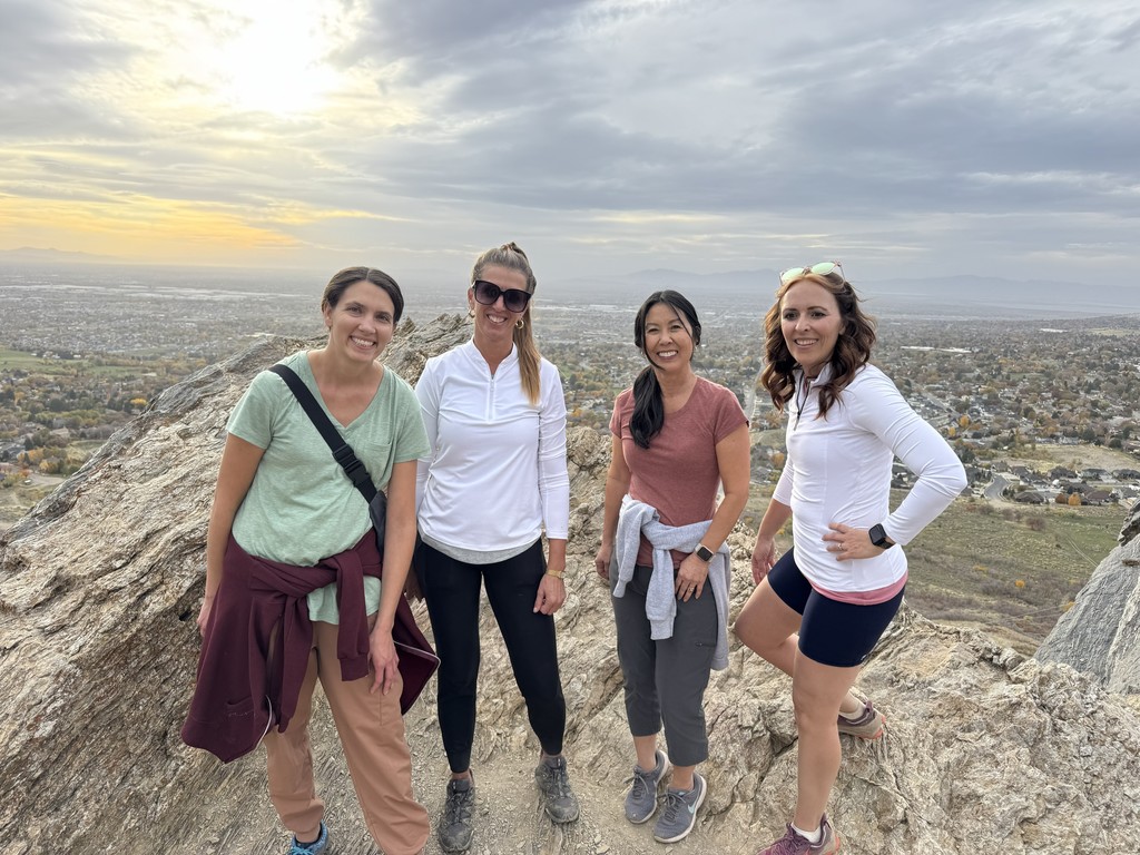 Teachers hiking to "The Major"