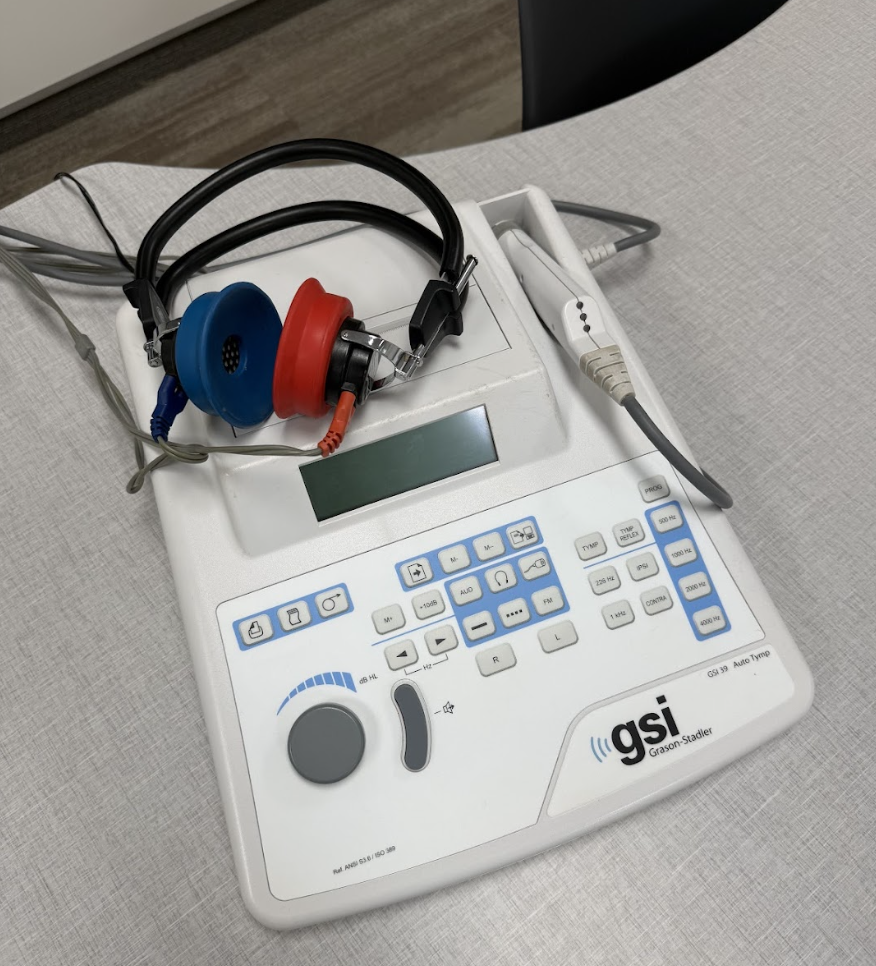 GSI machine used to test student hearing in routine hearing screenings