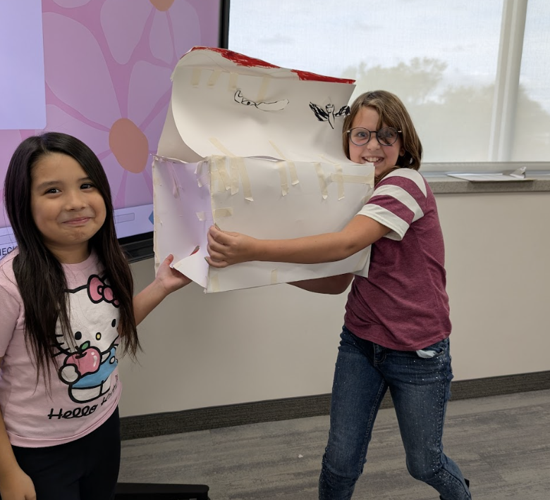 4th grade students presenting their goal setting projects