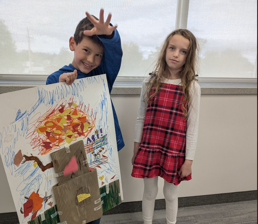 4th grade students presenting their goal setting projects