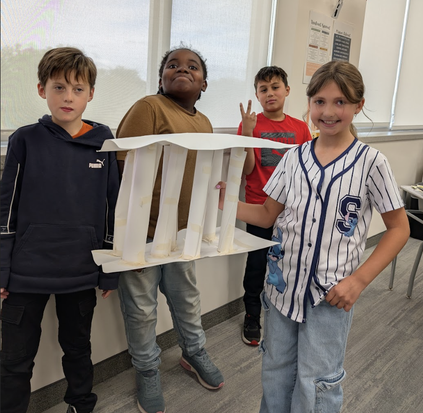 4th grade students presenting their goal setting projects