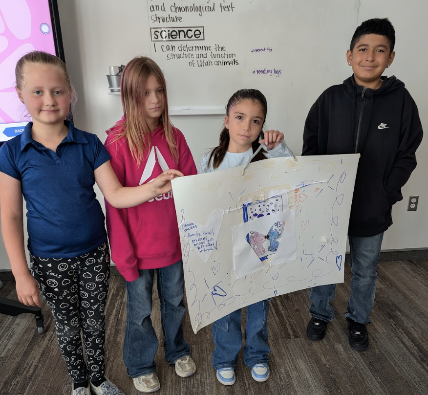 4th grade students presenting their goal setting projects